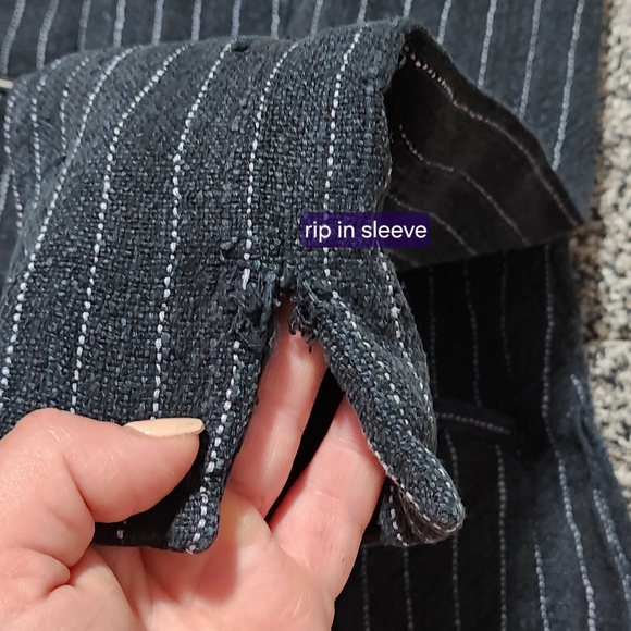 SHANGHAI TANG Mandarin Pure Silk Striped Woven Jacket Frog Button Down Jacket 10 - Picture 14 of 16